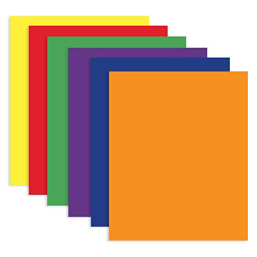 BAZIC Products Assorted Color Paper 2-Pocket Folder, 6-Set | two interior pockets; Holds 8.5 x 11 in sheets - size: 6-Pack