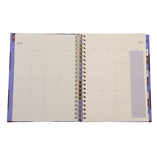 Pearhead 2026-2027 Academic Planner 12 Month (July 2026–June 2027), 9.5” x 11” Spiral Bound Hardcover with Monthly Tabs, Weekly & Monthly Layouts, Stickers, Goal Pages - color: Purple 2026 Academic Planner