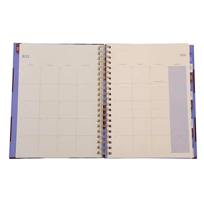 Pearhead 2026-2027 Academic Planner 12 Month (July 2026–June 2027), 9.5” x 11” Spiral Bound Hardcover with Monthly Tabs, Weekly & Monthly Layouts, Stickers, Goal Pages - color: Purple 2026 Academic Planner
