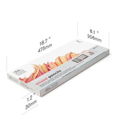 Winsor & Newton Studio Collection 아티스트 연필, 혼합 필통 세트, 45피스 - style: 45피스 혼합 연필 세트