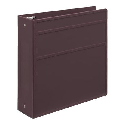 Carstens 3-Inch Heavy Duty 3-Ring Binder - Side Opening, Plum, Durable Plastic, Precision No-Gap Rings, Waterproof Cover, No Pockets, Holds 400 US Letter Sheets, BPA-Free, Made in USA (1711-3R) - color: Mulberry, size: Case of 14