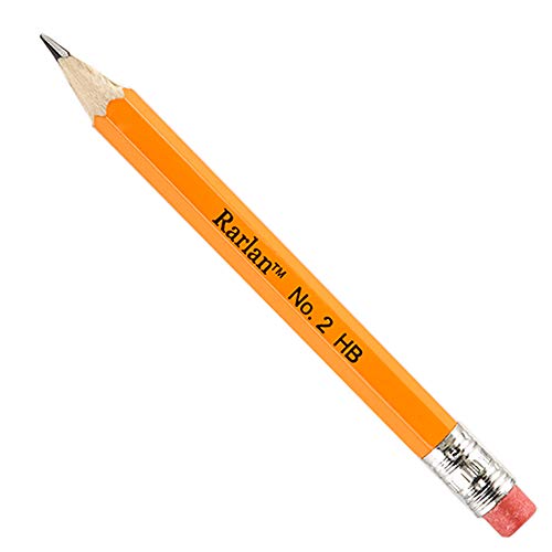 Rarlan Golf Pencils with Erasers, 2 HB, Pre-Sharpened, 200 Count Bulk Pack | 3.5” Mini Pencil, Small Pencil for Kids Teachers Classroom Games, Back to School Supplies