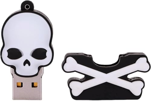 64GB USB 2.0 Flash Drive Cartoon Novelty Halloween Human Skeleton Memory Stick Silicone Rubber Pendrive Black - color: HalloweenX, size: 64GB 2.0