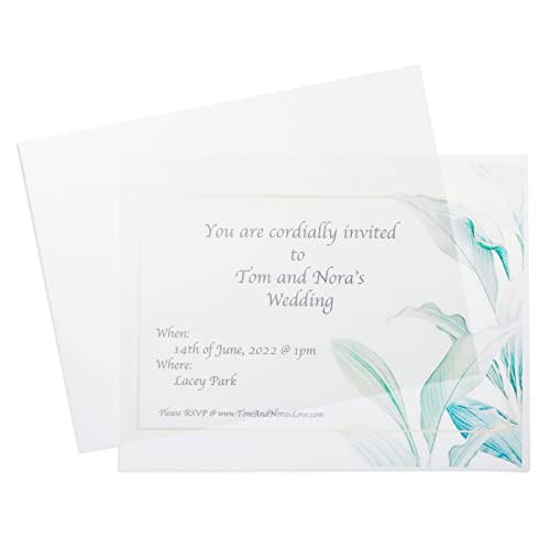 Paper Junkie Vellum Paper - 8.5 x 11 in, 100 Sheets White Translucent - Translucent & Transparent Printer Sheets for Inkjet & Laser - Printable Tracing Paper for Invitations, Sketching & Drawing - size: 8.5 x 11 inches