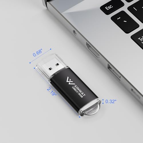 64GB USB 2.0 Flash Drives Thumb Drives Memory Stick Jump Drive Zip Drive, 2 Pack Mixed Colors: Black Blue - color: 64GB - Black Blue