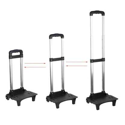 Menolana Backpack Trolley Hand Cart Telescopic Rod Collapsible Portable Foldable 2 Wheels Compact Wheeled Cart Luggage Cart for Kids