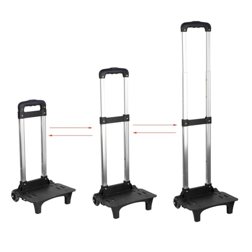 Backpack Trolley Aluminum Alloy 2 Wheels Portable Telescopic Rod Travel Trolley