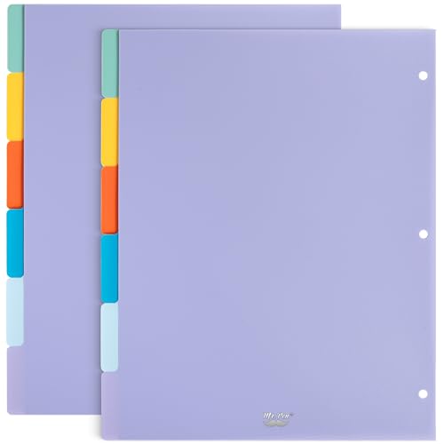 Mr. Pen- Dividers for 3 Ring Binder, 2 Sets, 6 Pack/Set, 12 pcs | Letter Size, Binder Dividers with Tabs for Student, Teacher, Office, Home Organizers - color: Winter, size: 2 Sets