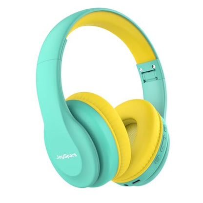 JoySpark Kids Bluetooth Headphones, Lightweight Wireless Headphones for Kids, 85/94dB Volume Limited, 60 Hours Playtime, Bluetooth 5.3, Over-Ear Toddler Headsets with Built-in Mic-Green - color: Green