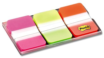 Post-it Tabs, 22/Color, 66/Dispenser, 1 in Wide, Pink, Green, Orange (686-PGO)