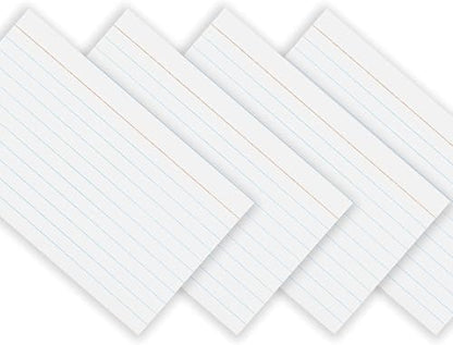 Index Cards 3x5, (300 Cards), Notecards, Flashcards, Notecards 3x5 lined, Blank on Back, Flashcards for School Home and Office, Ruled Index Card, 100 Per Pack, (3 Pack) - size: 300 Cards