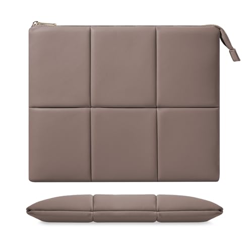 MoKo 9-11 Inch PU Leather Tablet Sleeve Bag Padded Protective Carrying Case | Fits iPad Pro 11-inch M4, iPad Air 11-inch M2, iPad 10th 10.9-inch and iPad Air 4/5th 10.9-inch, Coffee - color: Coffee, size: 9-11 inch