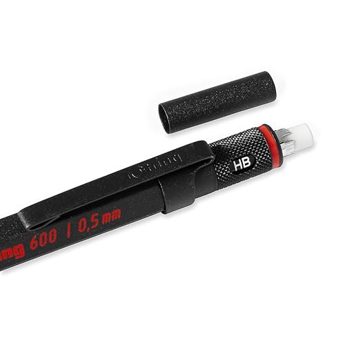 rOtring 600 Mechanical Pencil, 0.5mm, Black Barrel - For Writing, Drafting, Engineering, Architecture Professionals - color: Black, size: 0.5mm