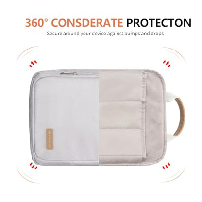 13.3-14 Inch Laptop Sleeve Bag, Laptop Bag for 14'' MacBook Pro M4 2024,14'' MacBook Pro M3&M2&M1 2023/2021, 13.6/13'' New MacBook Air M3/M2 2024/2022,Tab S8 Ultra 14.6",with Shoulder Strap(Silver) - color: Silver, size: 13.3-14 Inch