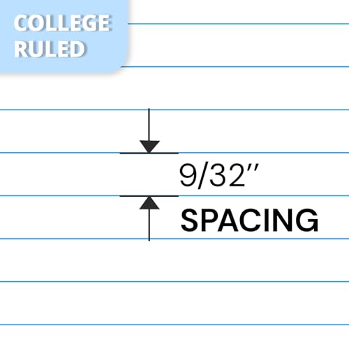 ONAVIA 2 Subject Spiral Notebook College Ruled 6 Pack, 200 Pages, Assorted | 100 ct, 6 x 9.5 in, Poly Cover, 2 Dividers, Double-Sided Pockets, Notebook for School, Study