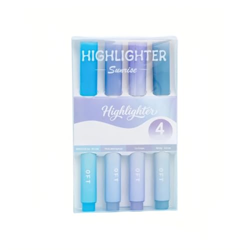 Gradient light Highlight pen, eye protection soft light highlighter pen, | Lightweight plastic pen body, eye protection design, soft color