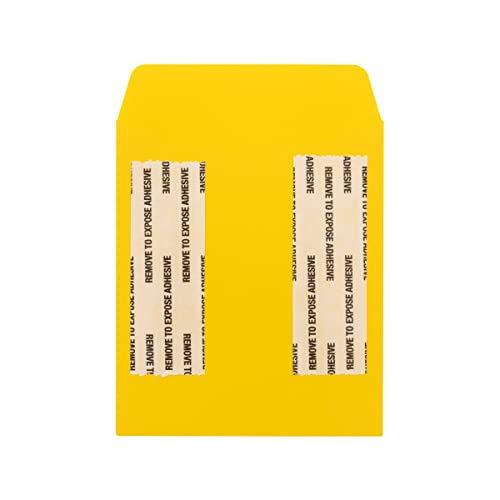 Hygloss 30 Pcs Library Card Pockets 3.5x5 Inch - Self-Adhesive Pocket Envelopes - Yellow Classroom Envelope Pockets - Ideal for Organizing - Colorful Small Library Book Pocket - color: Yellow, style: 30 Pockets