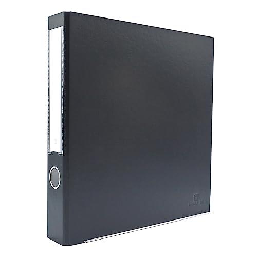 3-Ring Premium Round-Ring Binder - Dark Gray, 2" Spine, by Bindertek | 275 Sheet Capacity, 1.5" Round Rings, Linen-Textured Covers, Steel Reinforced Edges, Spine Label Included - color: Dark Gray, size: 2" Spine