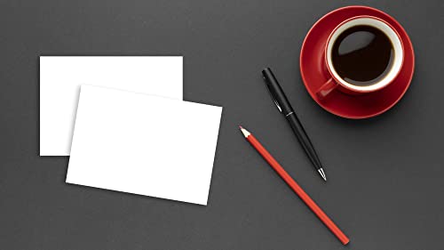 Home Advantage 3.5x5 Blank Index Cards - 50 Pack of Heavy Duty Bleed Proof Note Cards & Flashcards - size: 3.5x5