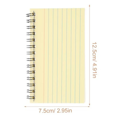 Operitacx 3 Pack Small Spiral Notebooks 4.92X2.95 Inch Portable Index Cards Notepads for Study Office Note Taking with Smooth Writing Paper