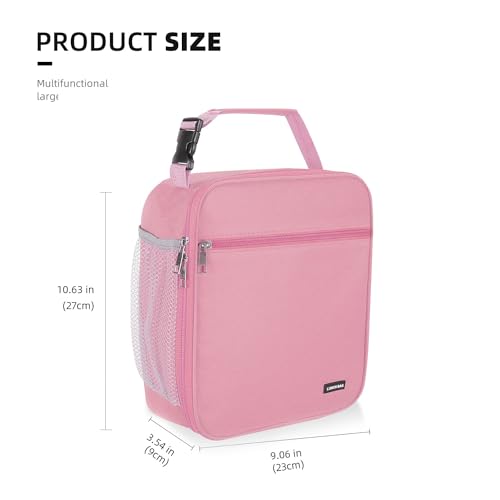 Lovoeo Lunch box Lunch bag for men women Insulated Lunchbox Lunch bags for Work Picnic Travel (Pink) - color: Pink