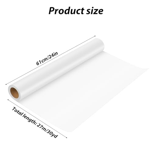 Tracing Paper Roll 24 Inches x 30 Yards, Trace Paper White ‌Translucent‌ Pattern Paper Tracing Paper for Drawing, Sewing, Sketch - size: 24 Inch Wide