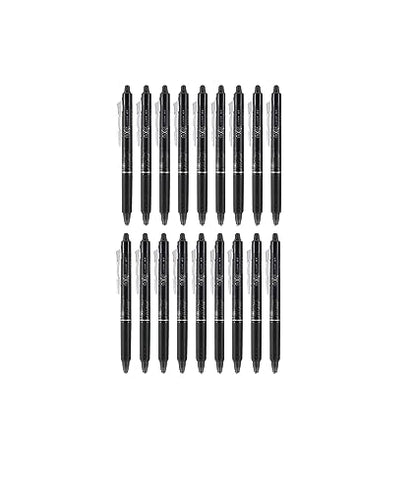 PILOT FriXion Clicker Erasable Pens, Refillable & Retractable Gel Ink Pens, Fine Point 0.7 mm, Black Ink, 18-Pack - Ideal for School, Journaling, & Office Writing