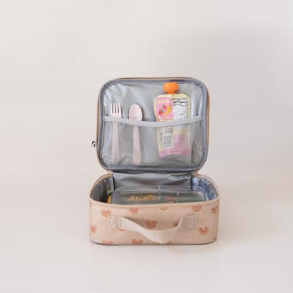 Tiny Twinkle Insulated Lunch Box for Girls and Boys | Durable and Reusable for School & Travel | Ages 3 and Up | Waterproof and Easy to Clean | PFAs and BPA Free（Boho Rainbow） - color: Boho Rainbow