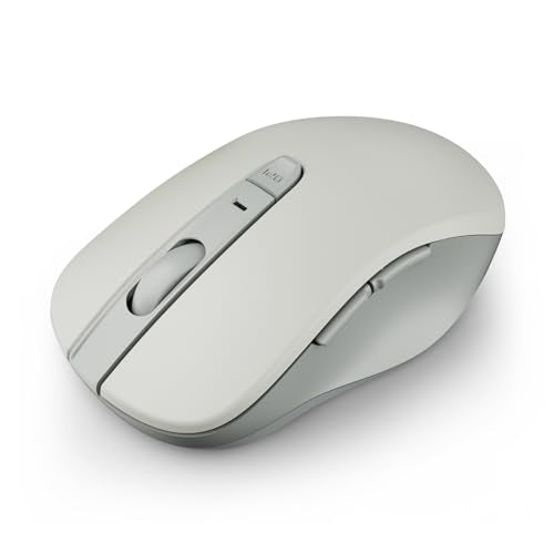 WL300 Bluetooth Mouse Silent Wireless Mice, Quiet Click, Cordless Computer Mouse with 6 Buttons, Sculpted Grip, Adjustable DPI for Laptop, PC, Mac, 18-Month Battery Life for Work Travel（Silver-Gray) - color: Silver-Grey