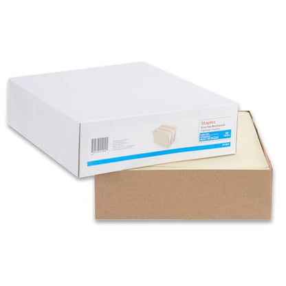Staples Reinforced File Folder with Fasteners, Letter Size, Manila, Durable Paper Stock, 50/Pack - style: 50 Pack