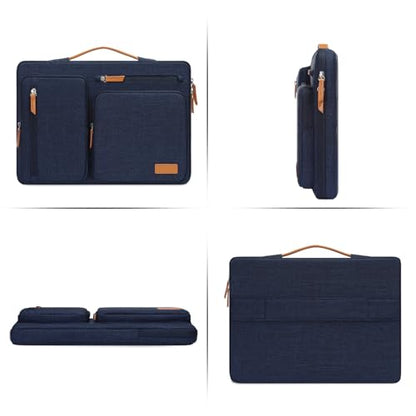 MOSISO 9-11 inch Tablet Sleeve Case for iPad A16 2025, iPad Air 11 inch M3 M2, iPad Pro 11 M4, iPad 10/9/8/7th, Galaxy Tab A9+/S9/S8/Plus 11, Side Open Carrying Bag with 4 Zipper Pockets, Navy Blue - color: Navy Blue, size: 11 inch