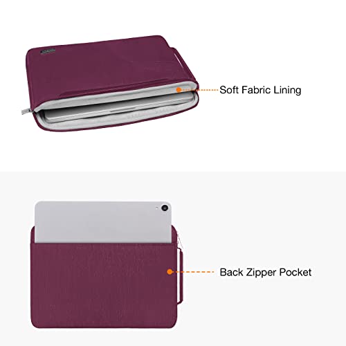 MOSISO Laptop Shoulder Bag Compatible with MacBook Neo 13 inch/Air 13.6 inch/Air 13 inch/Pro 13 / Pro 14 inch, 13-14 inch Notebook, Polyester Briefcase Sleeve with Side Handle, Burgundy