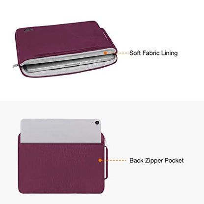 MOSISO Laptop Shoulder Bag Compatible with MacBook Neo 13 inch/Air 13.6 inch/Air 13 inch/Pro 13 / Pro 14 inch, 13-14 inch Notebook, Polyester Briefcase Sleeve with Side Handle, Burgundy