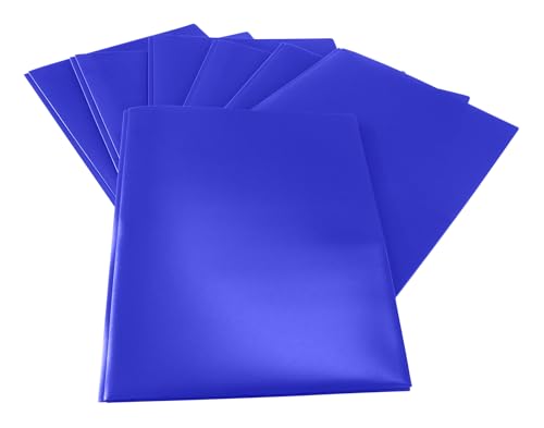 School Smart 2-Pocket Poly Folders with Fasteners, Blue, Pack of 25 - color: Blue, style: Fasteners