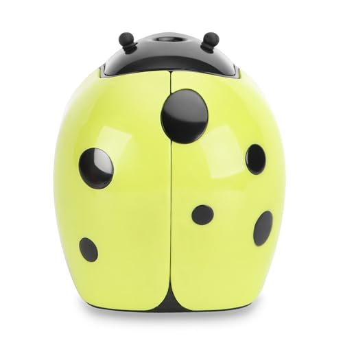 Ladybug Electric Pencil Sharpener – 4AA Battery, Ideal for No.2 and Colored Pencils Portable Pencil Sharpener for School, Home, and Crafts