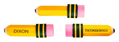 TICONDEROGA Erasers, Pencil Shaped, Yellow (38936) (Pack of 432) - size: 432 Count (Pack of 12), style: Yellow, 36 Count