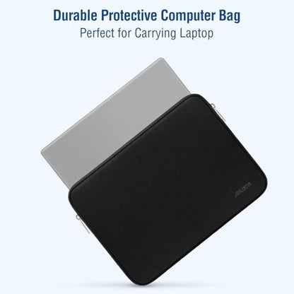 MOSISO Laptop Case 13.3 inch, 13-13.3 inch Laptop Sleeve Bag Compatible with MacBook Air/Pro 13/Pro 14 M5 M4 M3 M2 M1, HP Dell ASUS Lenovo, Neoprene Computer Sleeve Bag with Small Case, Black - color: Black, size: 13.3 inch