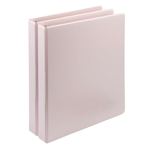 Samsill Plant-Based 1 Inch Durable D-Ring, View Binder, Eco-Friendly, USDA Certified Biobased, 2 Pack, Rose - color: Rose, size: 1-Inch, style: 2 Pack