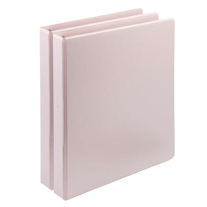 Samsill Plant-Based 1 Inch Durable D-Ring, View Binder, Eco-Friendly, USDA Certified Biobased, 2 Pack, Rose - color: Rose, size: 1-Inch, style: 2 Pack
