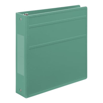Carstens 2-Inch Heavy Duty 3-Ring Binder - Side Opening, Mint, Durable Plastic, Precision No-Gap Rings, Waterproof Covers, No Pockets, Holds 300 Letter-Sized Sheets, BPA-Free, Made in USA (2827-3R) - color: Seafoam Green, size: Individual