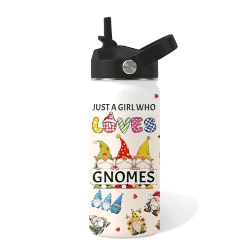Gnomes Gifts for Kids - 16 oz Kids Water Bottle with Straw Lid, Stainless Steel Insulated Bottles, Leak Proof, BPA-Free, for Girls, School, Travel - Gnomes Lovers Children Birthday Gifts Cups(1pc) - color: Gnomes1, size: 16 Ounces