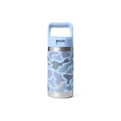 YETI Rambler Jr. 12 oz Kids Bottle, with Straw Cap - color: Blue Camo