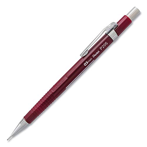 Pentel Sharp Mechanical Pencil, 0.5mm, Burgundy Barrel, Each - PENP205B - color: Black, Burgundy