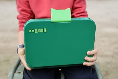 Yumbox Tapas Leakproof Bento Box, 4 Compartments, Palm Green | Large 4.2-Cup Capacity | Sandwich-Friendly | Removable Compartment Tray | Easy-Open Single Latch | Ideal for Teens & Adults - color: Palm Green Lime