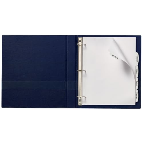 Avery Big Tab Printable White Label Dividers for 3 Ring Binders, 5 Tabs per Set, White, Great for Office Supplies, School Supplies, Organizing, and More (20 Sets of 14434) - size: One Size, style: 20 Sets