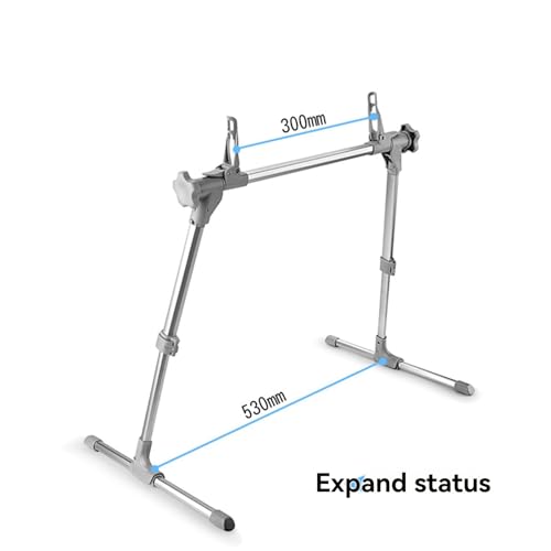 360° Rotatable Tablet Stand for 0-12.9" iPad/Tablets/Phones, Adjustable Height (13.78-17.72") & Foldable Aluminum Holder for Bed, Sofa,Floor,Desk Working, Reading,Watching