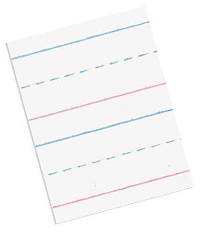 Pacon 2420 Multi-Program Handwriting Paper, 5/8-Inch Long Rule, 10-1/2 x 8, White, 500 Shts/Pk - size: 10 1/2" x 8" (Pack of 1), style: Kindergarten & Grade 1