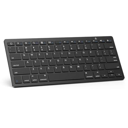 OMOTON Bluetooth Keyboard Compatible with iPad A16 11th 10th Generation, iPad 10.2 (9th/8th/7th), iPad Pro 13/12.9/11 inch, iPad Air/Mini, iPhone and More iOS Devices, Black - color: Black
