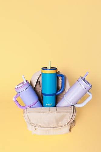 Ello Oasis 14oz Stainless Steel Toddler Tumbler with Handle & Retracting Straw, 100% Leakproof, Double-Wall Vacuum Insulated, Kids Water Bottle for School, BPA Free, Dishwasher Safe, Glacier - color: Glacier, size: 14 Ounces