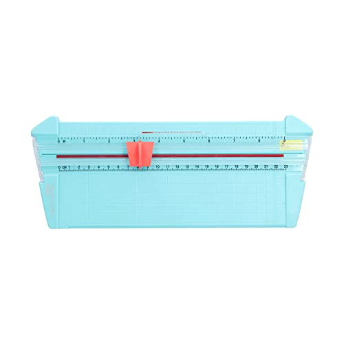 GLOGLOW School Supplies Mini Portable Paper Cutter with Transparent Scale and Replaceable Head for Accurate Cutting of 10 Pages A4 Compact Paper Trimmer Nan (13930 Mint Green) - color: 13930 Mint Green